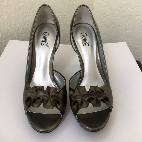 Carlos Santana Open Toe Dress Pumps Size 7 - Picture 5 of 7